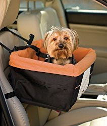 Kurgo Skybox Dog Booster Seat for Cars with Seat Belt Tether