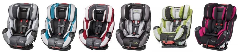 Evenflo Symphony Elite All-in-One Convertible Car Seat Raspberry Sorbet
