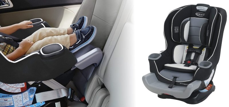 Graco car seat with foot outlet extender