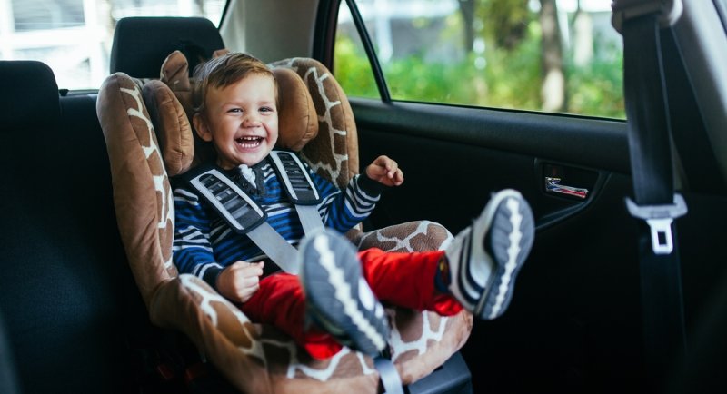 Baby boy in car seat