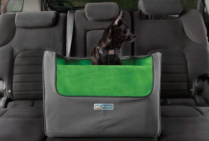 Kurgo Skybox Booster Seat for Dogs & Car Booster Seat for Pets, Dog Car Seat, Includes Seat Belt Tether